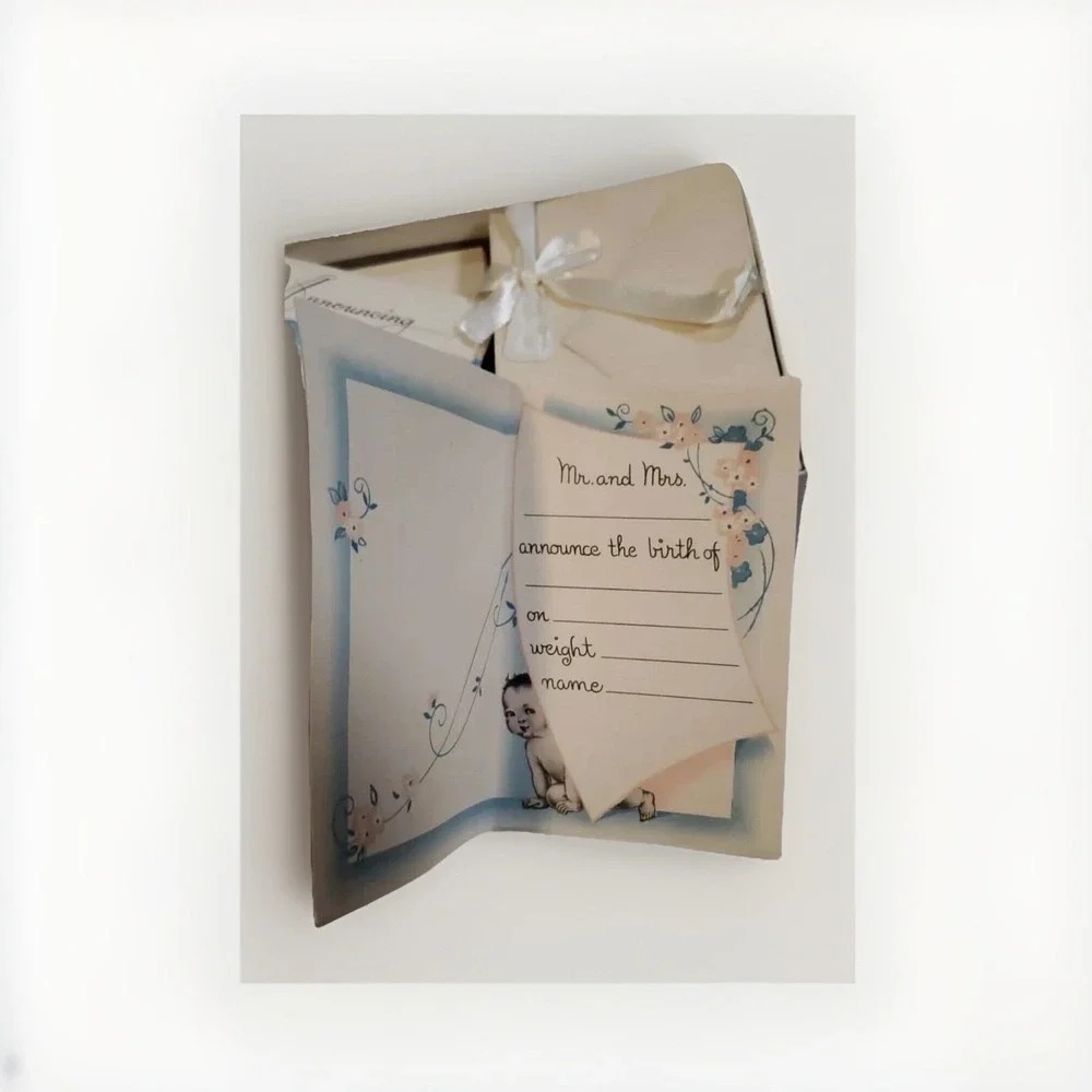 Lot of  20 Vintage Baby Announcement/ Birth‎ Greeting Cards